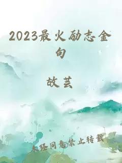2023最火励志金句